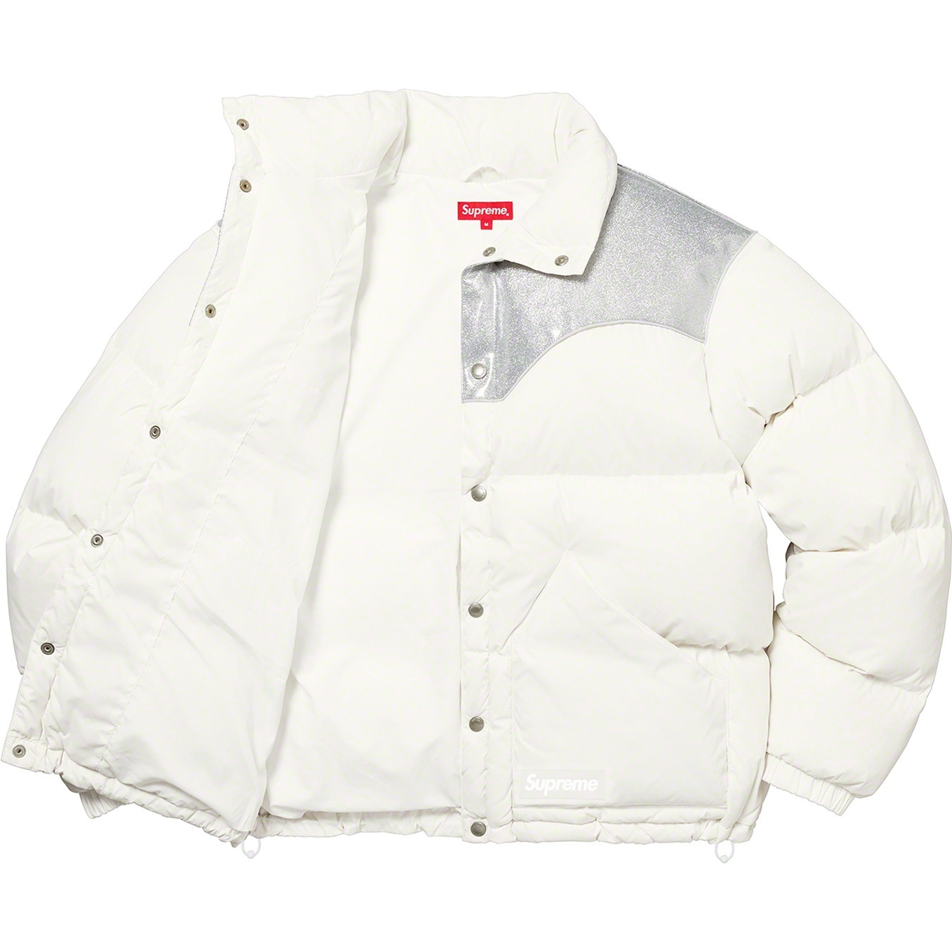 Glitter Yoke Down Puffer Jacket view 9